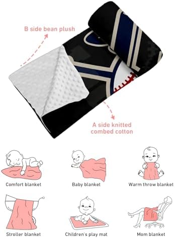 GRESATEK Custom Name Baby Double Layer Blanket for Boys Girls
