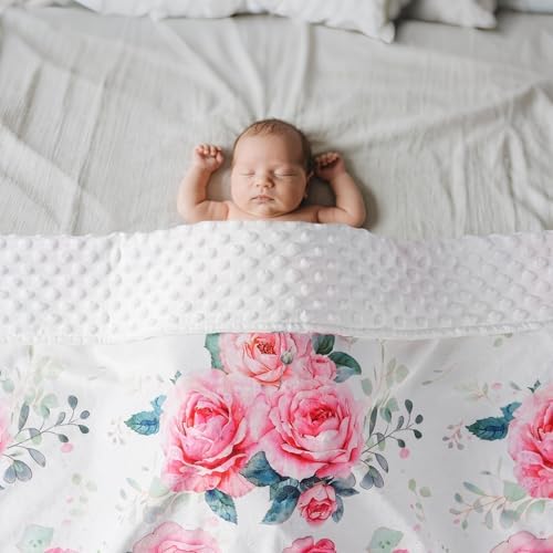 Wirein 30 x 40 Pink Rose Baby Blanket
