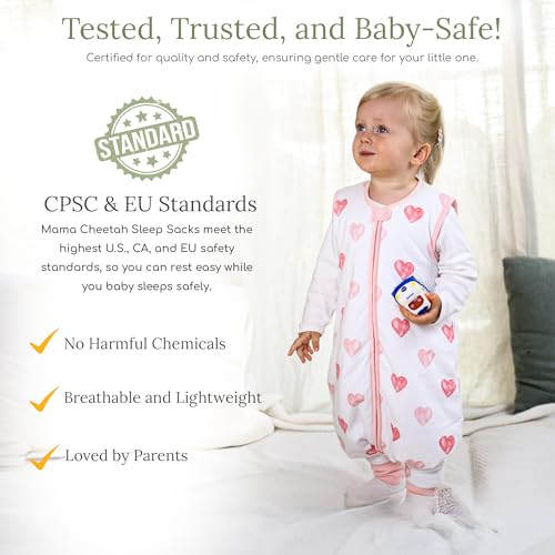 Mama Cheetah Toddler Sleep Sack with Feet 4T-5T