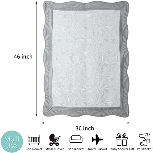 MONOBLANKS Baby Quilt Personalized Monogram Throw Blanket