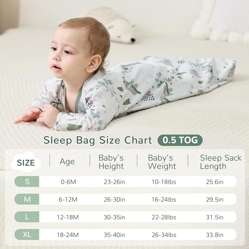 JELLYMONI 6-12 Months Sleep Sack 2 Pack 100 Cotton