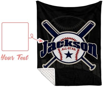 GRESATEK Custom Name Baby Double Layer Blanket for Boys Girls