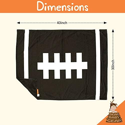 Dear Baby Gear Reversible Blanket - 40x30 Football Brown Deluxe