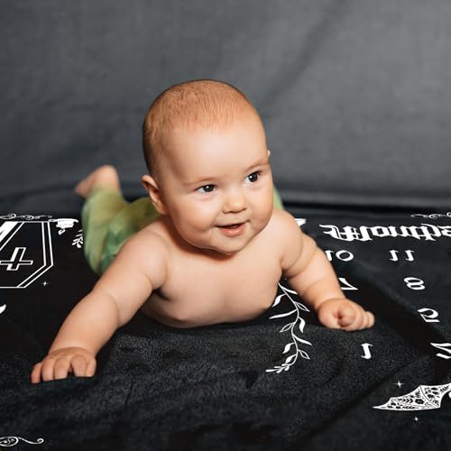 Gothic Baby Milestone Blanket 50x40 Inches Halloween Decor