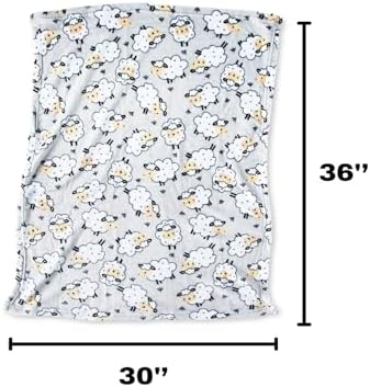 Gray Sheep Plush Baby Blanket Soft and Cozy for Newborns
