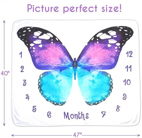 Evovee Baby Milestone Blanket Butterfly Design