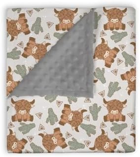 Mink Baby Blanket for Boys - Cactus Gray