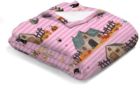 Hwmmbh Fall Farm Witch Cats Baby Blanket for Boy Girl