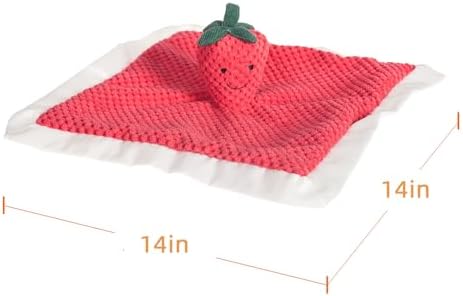 Apricot Lamb Strawberry Security Blanket Baby Lovey