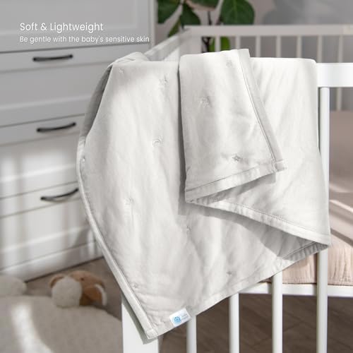 Lulu Moon Baby Crib Blanket - Lightweight 30x40 Jersey Cotton Quilt