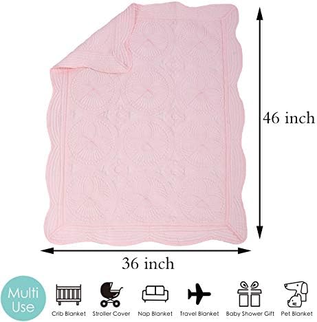 MONOBLANKS Baby Quilt Personalized Monogram Lightweight Embossed Throw Blanket