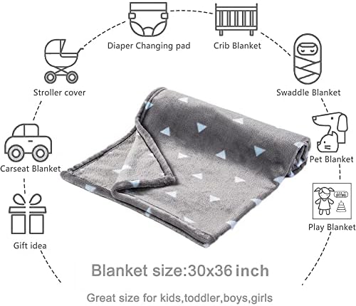 Bunnikins Clover 30x36 Flannel Baby Blanket