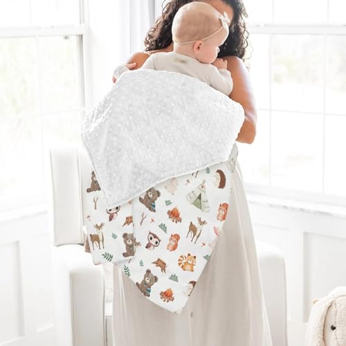 Ultra Soft Mink Dotted Baby Blanket for Baby Toddler and Pets