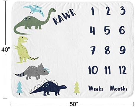 Sweet Jojo Designs Dino Boy Growth Mat Blanket