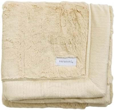 SARANONI Ivory Receiving Blanket 40 x 30 Super Soft Luxury