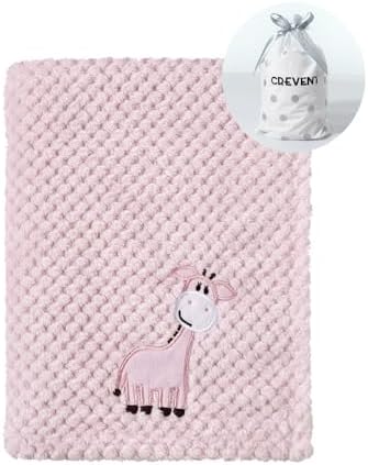 CREVENT 30X40 Fluffy Warm Baby Blanket with Giraffe Design