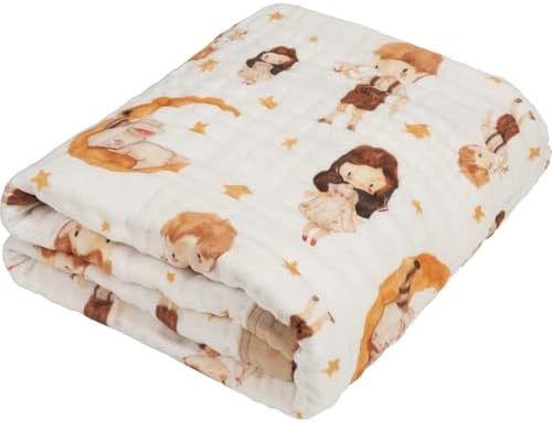 Luxurious Organic Cotton Muslin Baby Blanket for Boys and Girls
