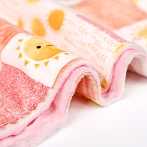 SWESEN Baby Blanket Super Soft Double Layer Mink with Dotted Backing