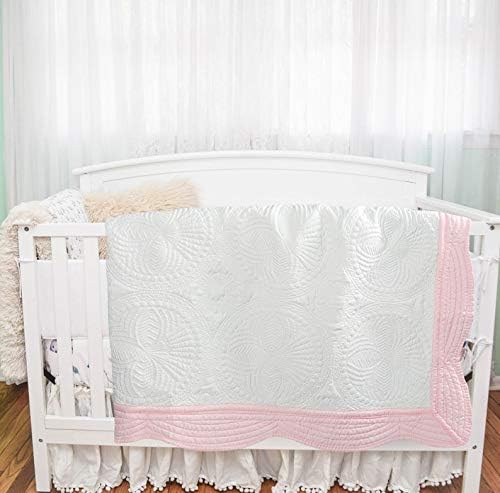 MONOBLANKS Baby Quilt Personalized Monogram Throw Blanket Four Seasons