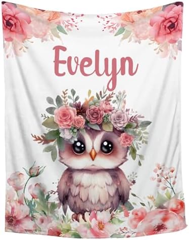Aniruddha Custom Owl Baby Blanket - 30x40 Toddler Size 1