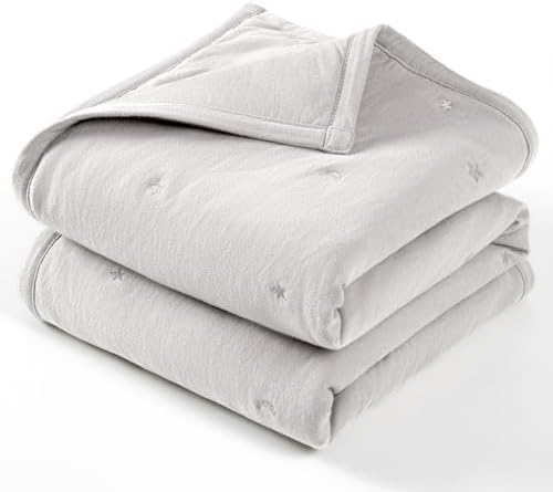Lulu Moon Baby Crib Blanket - Lightweight 30x40 Jersey Cotton Quilt