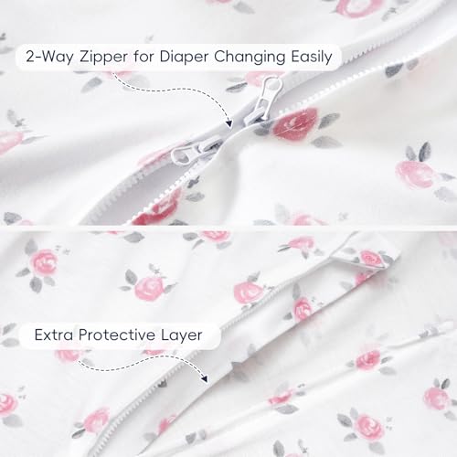 PHF Bamboo Rayon 70 Cotton Sleep Sack 0-6 Months 2 Pack