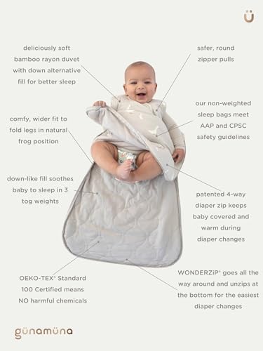 GUNAMUNA Wearable Blanket for Babies 10 TOG