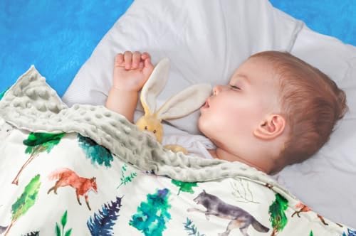 4 Pack Soft Woodland Baby Blankets for Newborn Toddlers