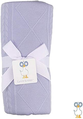 GooseWaddle Luxury Knit Baby Blanket 30x40 Lavender