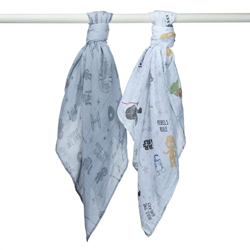 Lambs Ivy Star Wars 2-Pack Muslin Swaddle Blankets