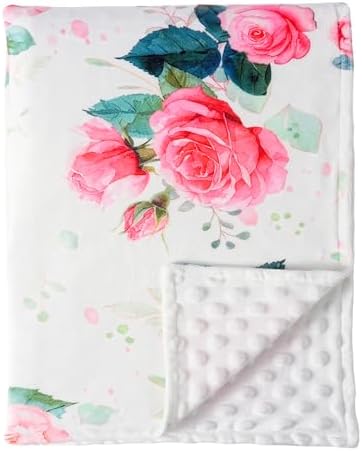 Wirein 30 x 40 Pink Rose Baby Blanket