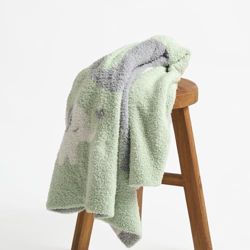 EVERGRACE Soft Plush Baby Blanket with Animal Print