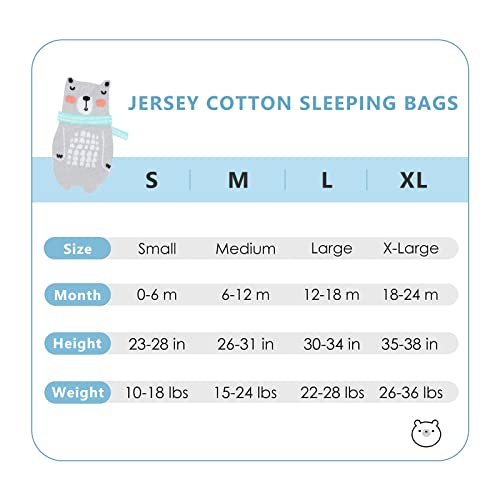 TILLYOU Baby Sleep Sack 0-6 Months - 100 Cotton Wearable Blanket