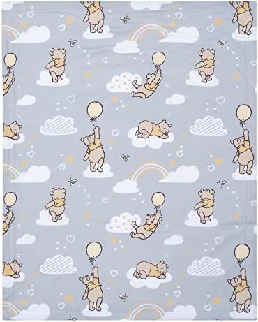 Lambs Ivy Hunny Bear Pooh Baby Blanket - Gray