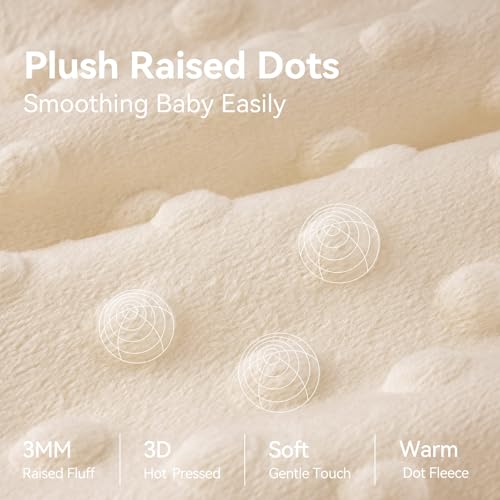 Unnivoll Fleece Sleep Sack 0-6 Months with Plush Dots 15 Tog
