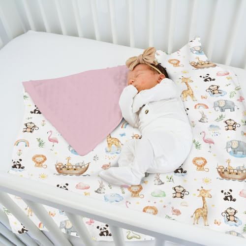 Rainbow Safari Animal Baby Blanket 30x40