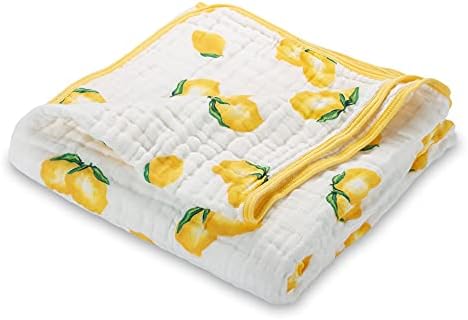 LollyBanks Muslin Baby Quilt - Sunny Lemon Print