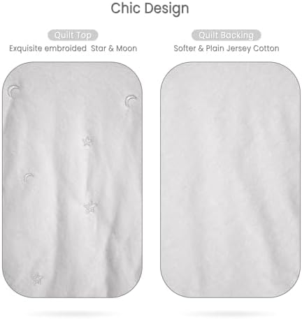 Lulu Moon Baby Crib Blanket - Lightweight 30x40 Jersey Cotton Quilt