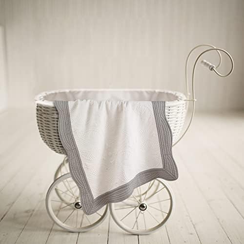 MONOBLANKS Baby Quilt Personalized Monogram Throw Blanket