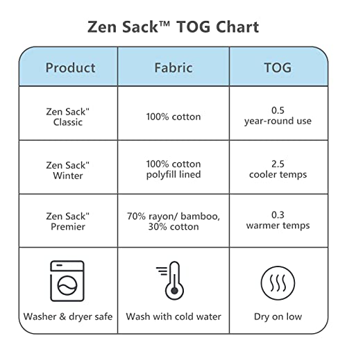 TILLYOU Baby Sleep Sack 0-6 Months - 100 Cotton Wearable Blanket