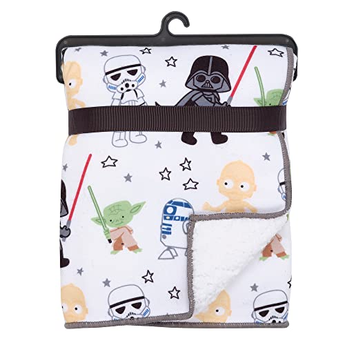 Lambs Ivy Star Wars Fleece Baby Blanket with Yoda and Darth Vader