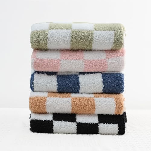 Checkered Microfiber Reversible Blanket - 30x40 Black