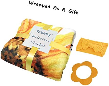 Tebaby Baby Monthly Milestone Blanket - Sunflower