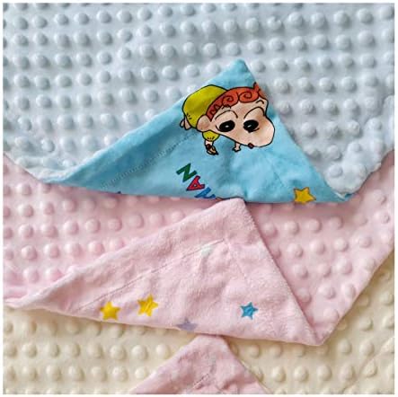 Personalized Baby Blanket with Name - Soft Minky Dot Design