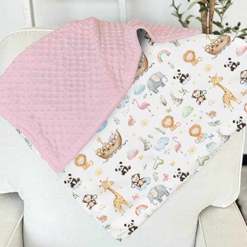 Rainbow Safari Animal Baby Blanket 30x40
