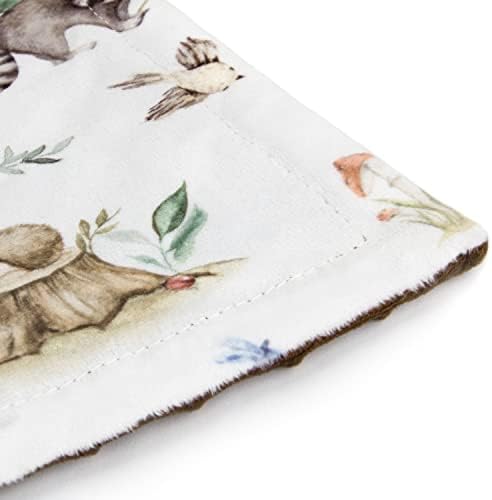 HOMRITAR Soft Plush Minky Blanket with Dotted Backing