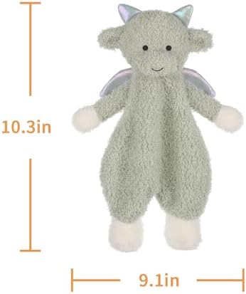Apricot Lamb Dragon Lovey Baby Security Blanket 103 Inches Green