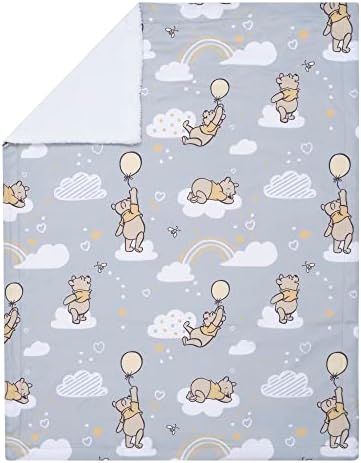 Lambs Ivy Hunny Bear Pooh Baby Blanket - Gray
