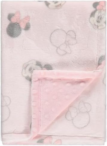 Disney Mickey and Minnie 2-Ply Baby Blanket - Soft Mink Front Textured Back