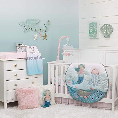 NoJo Sugar Reef Mermaid Baby Blanket 30x40